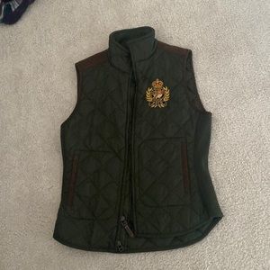 Olive green polo Ralph Lauren Womens quilted vest size small